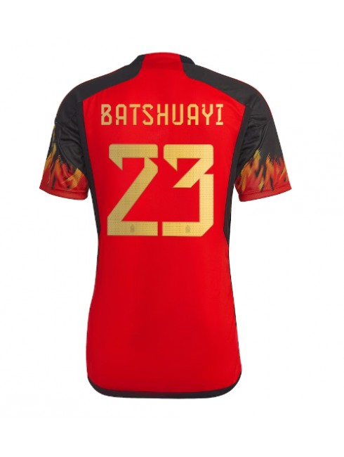 Belgien Michy Batshuayi #23 Replika Hemmakläder VM 2022 Kortärmad